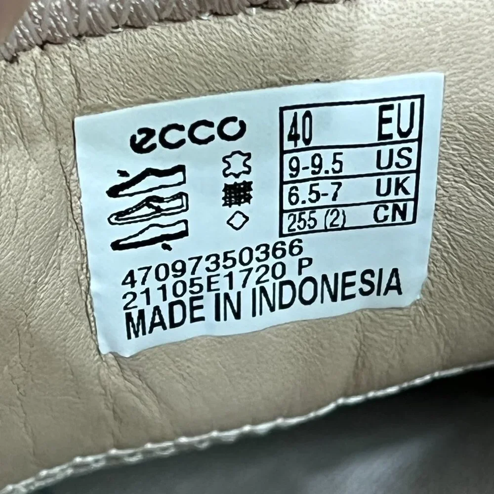 Ecco Women's Soft 7 Pink Wedge Strap Leather‎ Shoes